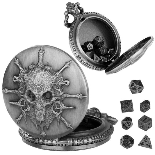 Death's Keeper | Pocket Watch Case | Ancient Silver