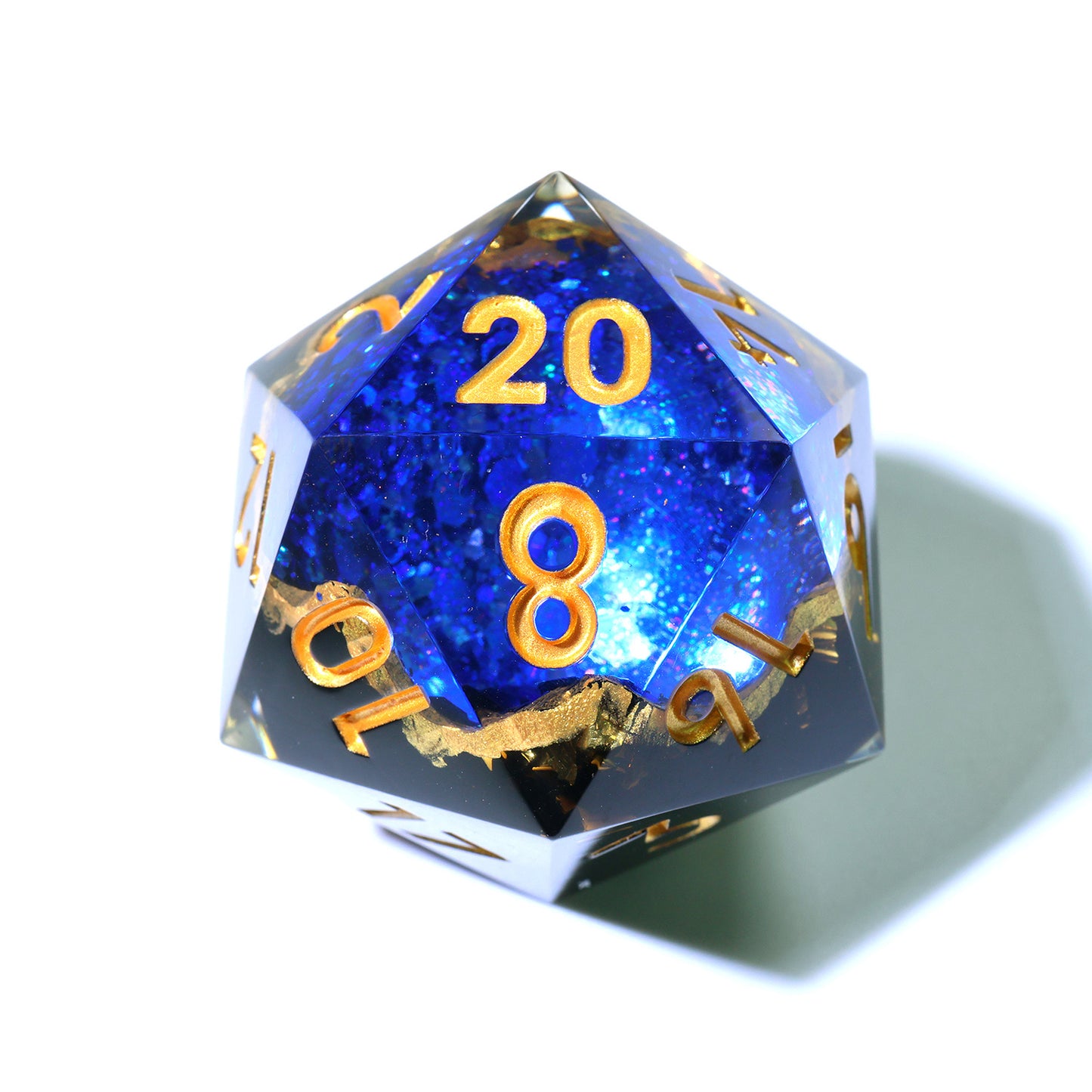 Azure Depths | 33mm D20 | Oversized Geode Dice