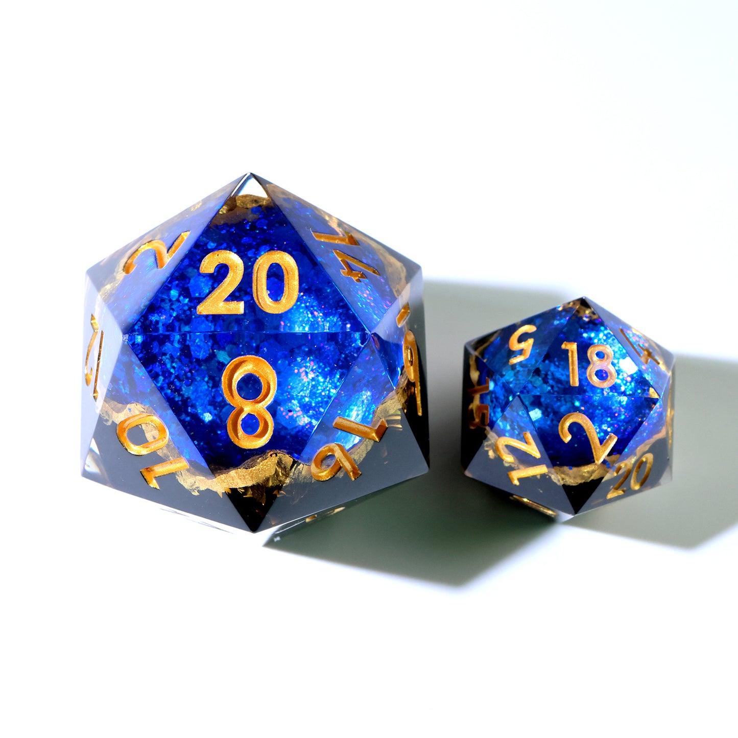 Azure Depths | 33mm D20 | Oversized Geode Dice