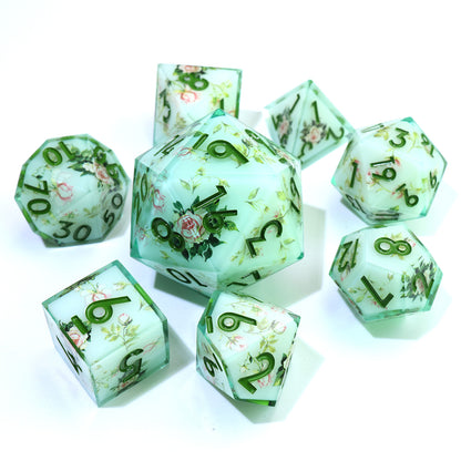 Floral Notes | 33mm D20 | Oversized Art Core Dice