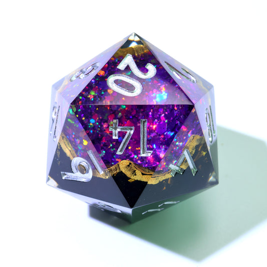 Regal Relic | 33mm D20 | Oversized Geode Dice