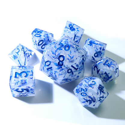 Snowflower | 33mm D20 | Oversized Art Core Dice