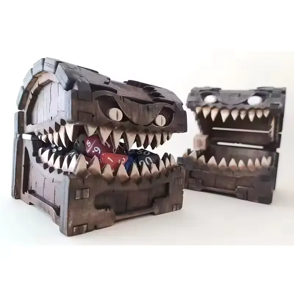 Mimic's Trove | Wooden Dice Box