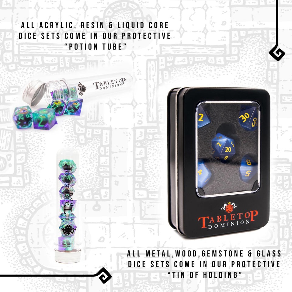 Violet Enigma | Soft Edge Dice | Resin | 7 Piece Set