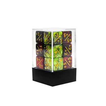 Plus & Minus | Red & Green | D6 Dice | 12 Pack