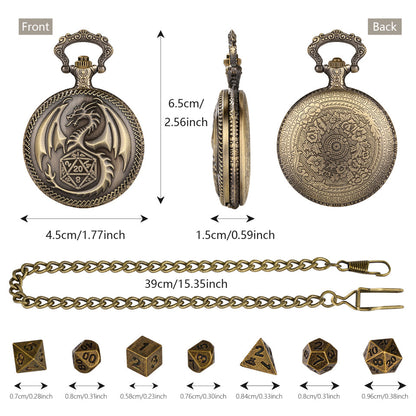 Fate's Guardian | Pocket Watch Case | Ancient Gold