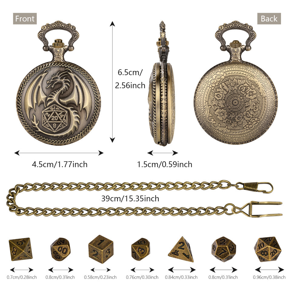 Fate's Guardian | Pocket Watch Case | Ancient Gold