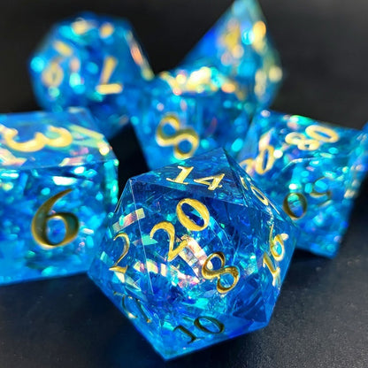 Skyward Spark | Sharp Edge Dice | 7 Piece Set