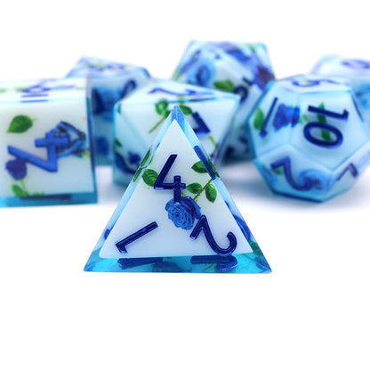 Enchanted China | ART CORE DICE | White and Blue Floral Print | 7 Piece Set