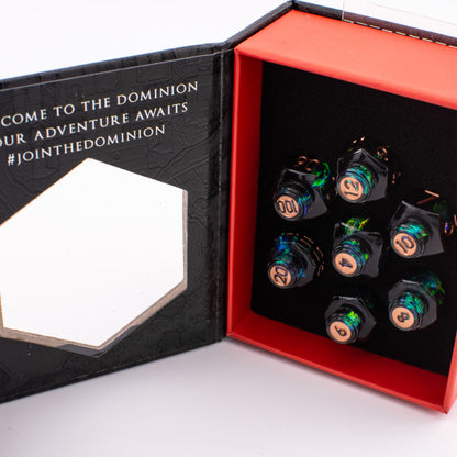 Gravebound Elixir | Potion Bottle Resin Dice Set | Sharp Edge | 7 Piece Set