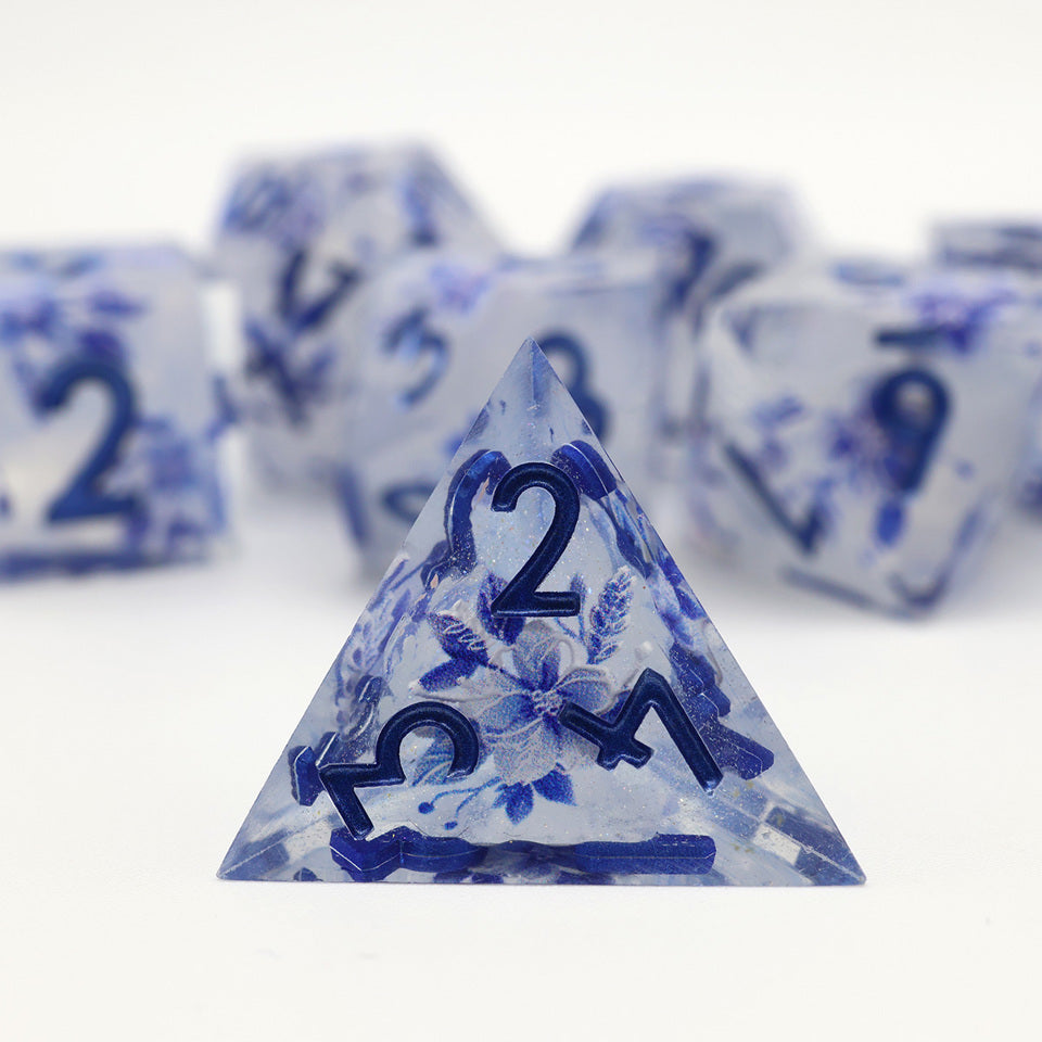 Snowflower | Art Core Dice| 7 Piece Set