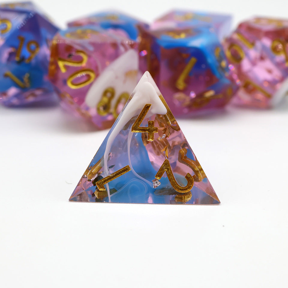 Sundae Swirl | Sharp Edge Dice | 7 Piece Set