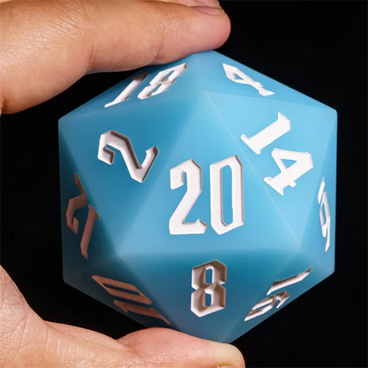 Jester's Bounce | 55mm Luminous D20 Silicone | Blue