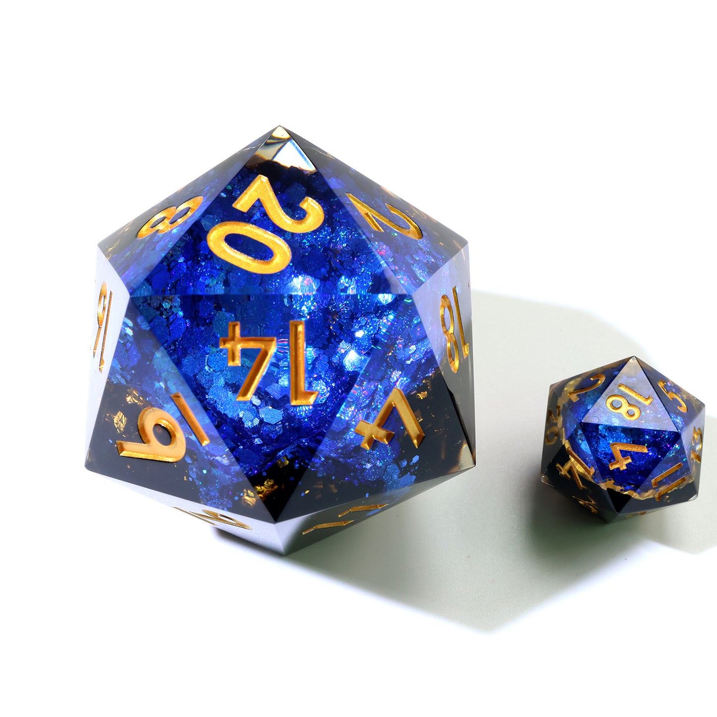 Azure Depths | 50mm D20 | Oversized Geode Dice