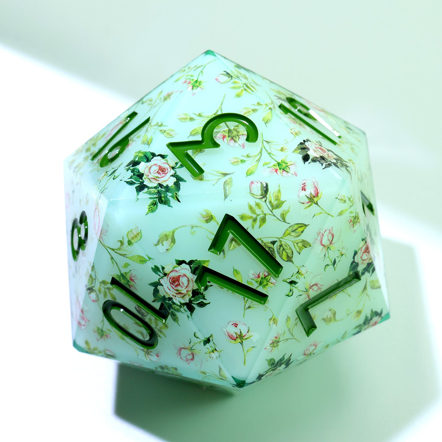 Floral Notes | 50mm D20 | Oversized Art Core Dice