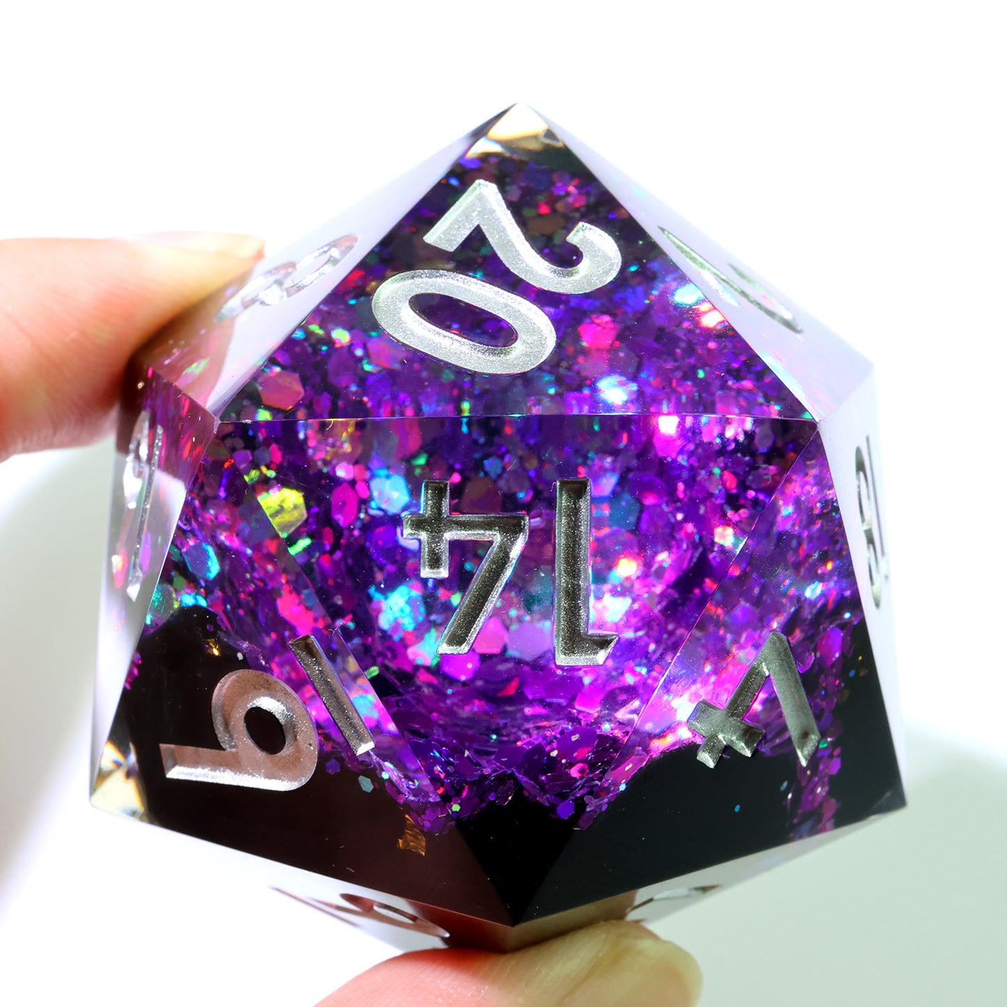 Royal Nebula | 50mm D20 | Oversized Geode Dice