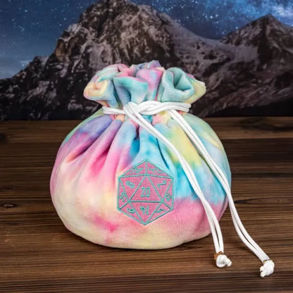 Velvet Vault | Super-Soft Large Dice Bag | Rainbow