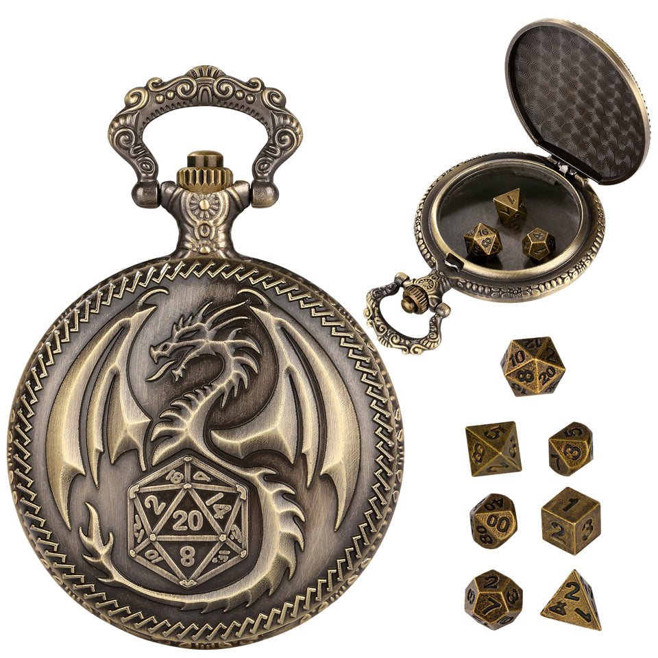 Fate's Guardian | Pocket Watch Case | Ancient Gold