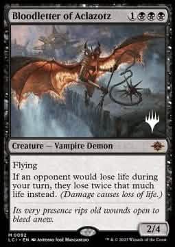 Bloodletter of Aclazotz (V.2) - The Lost Caverns of Ixalan: Promos (Mythic) [PLCI-92]