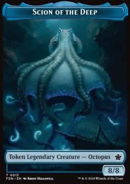 Scion of the Deep Token (U 8/8) // Koma's Coil Token (U 3/3) - Magic: The Gathering Foundations: Tokens (Token) [TFDN-T 13/11]