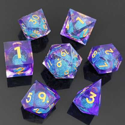 Arcane Rift | Liquid Core Dice | Resin | 7 Piece Set