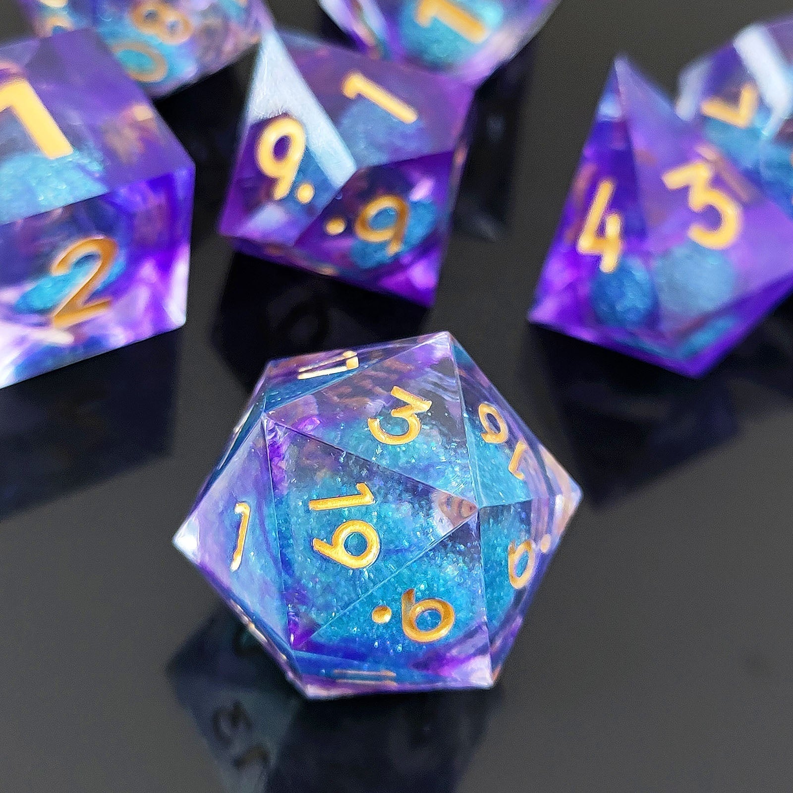 Arcane Rift | Liquid Core Dice | Resin | 7 Piece Set