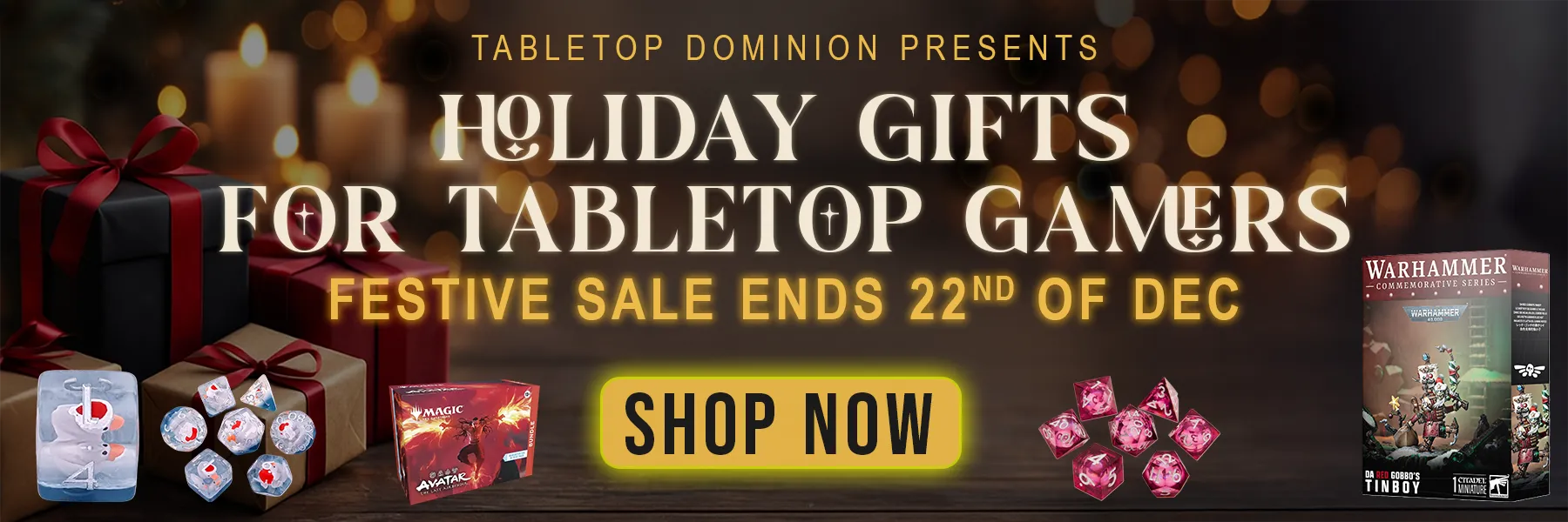DND Dice Christmas Sale Banner