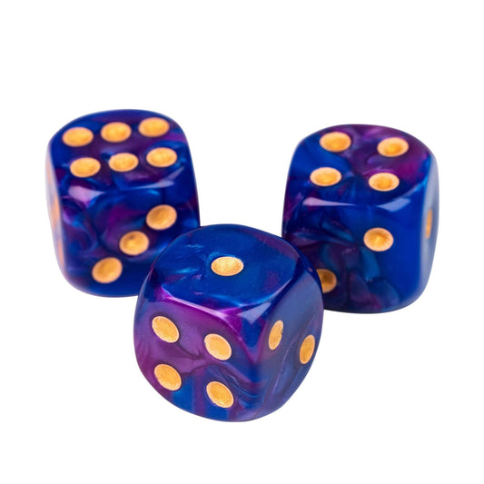 12mm D6 Dice | Purple & Blue | 36 Pack