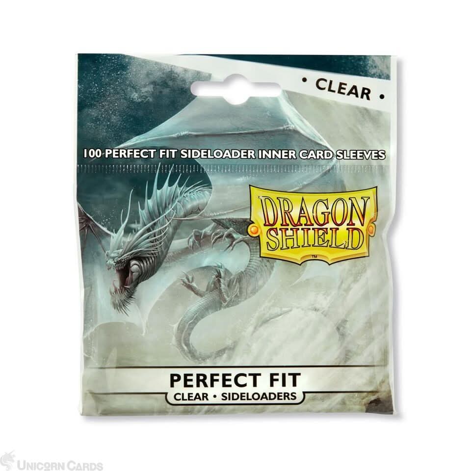Dragon Shield | Perfect Fit Sideloaders Standard Size Sleeves 100pk | Clear (15 Count)