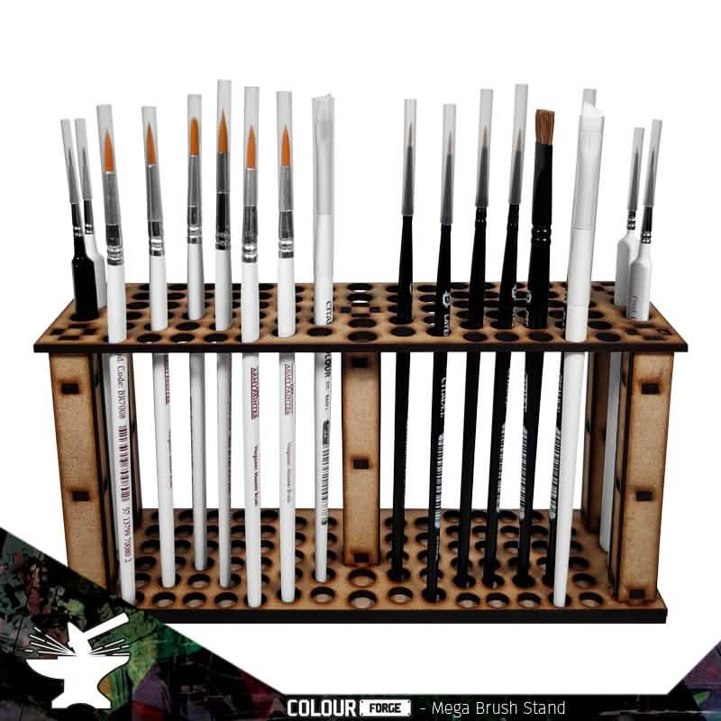 Mega Brush Stand – close-up view – miniature paint brush stand