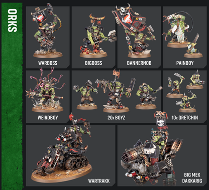 Warhammer 40,000: Armageddon Launch Box – 11th Edition Starter Set with Space Marines, Orks & Rulebook