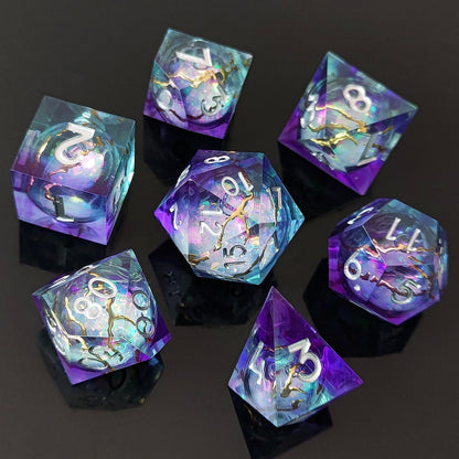 Starlight Elixir | Liquid Core Dice | Resin | 7 Piece Set