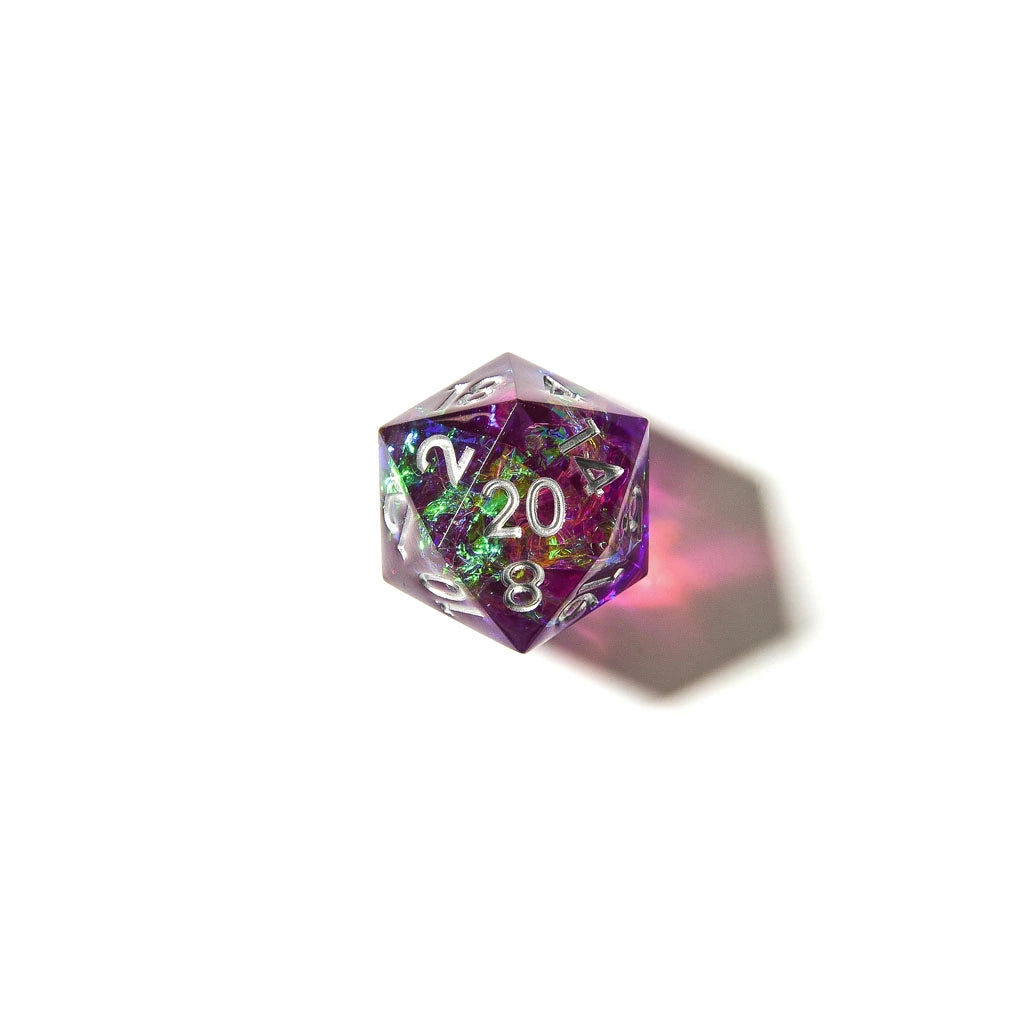 Fae Fire | Sharp Edge Dice | 7 Piece Set