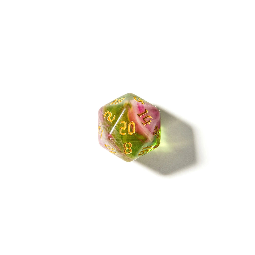 Springtime Swirl | Acrylic Dice | 7 Piece Set