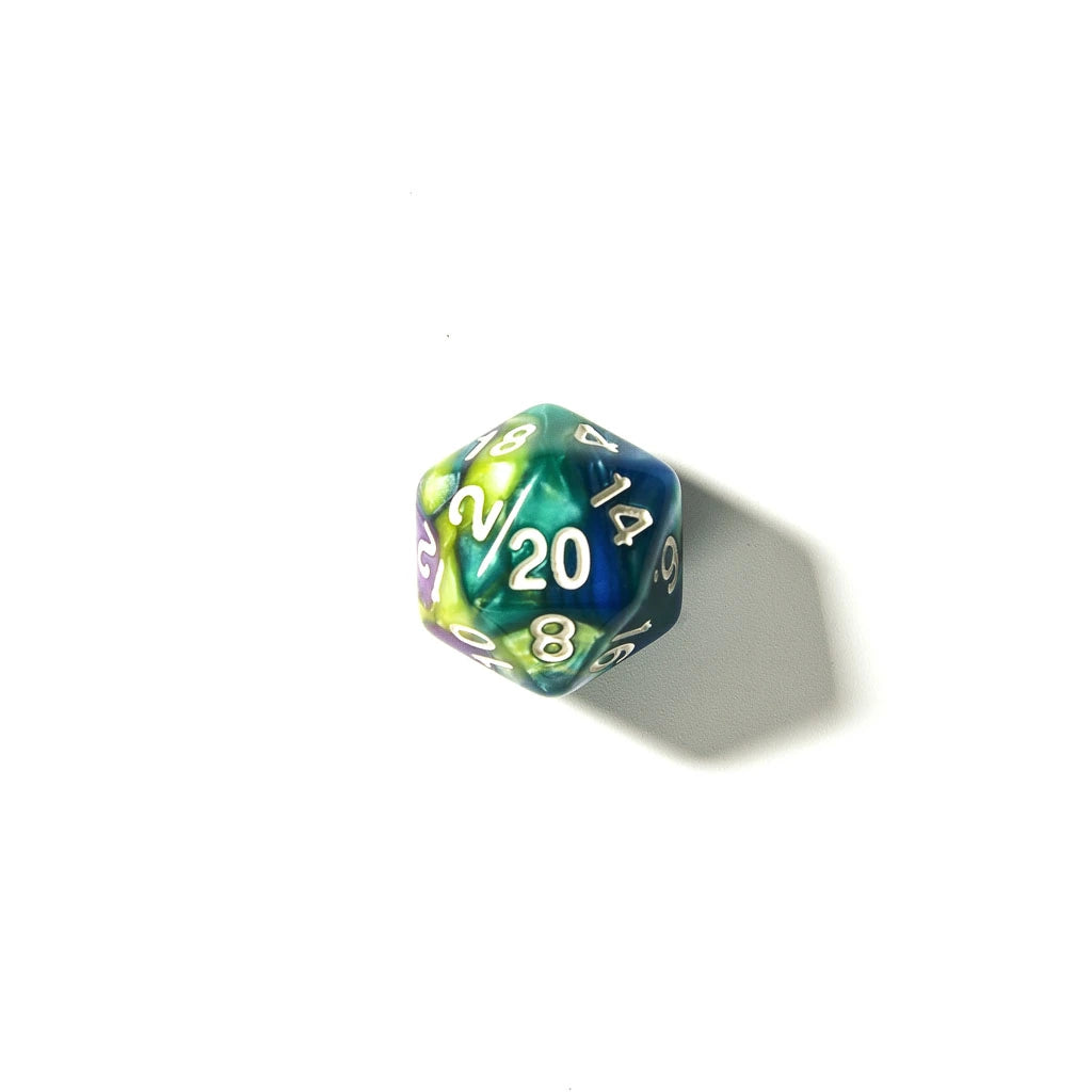 Lemonberry Swirl | Acrylic Dice | 7 Piece Set