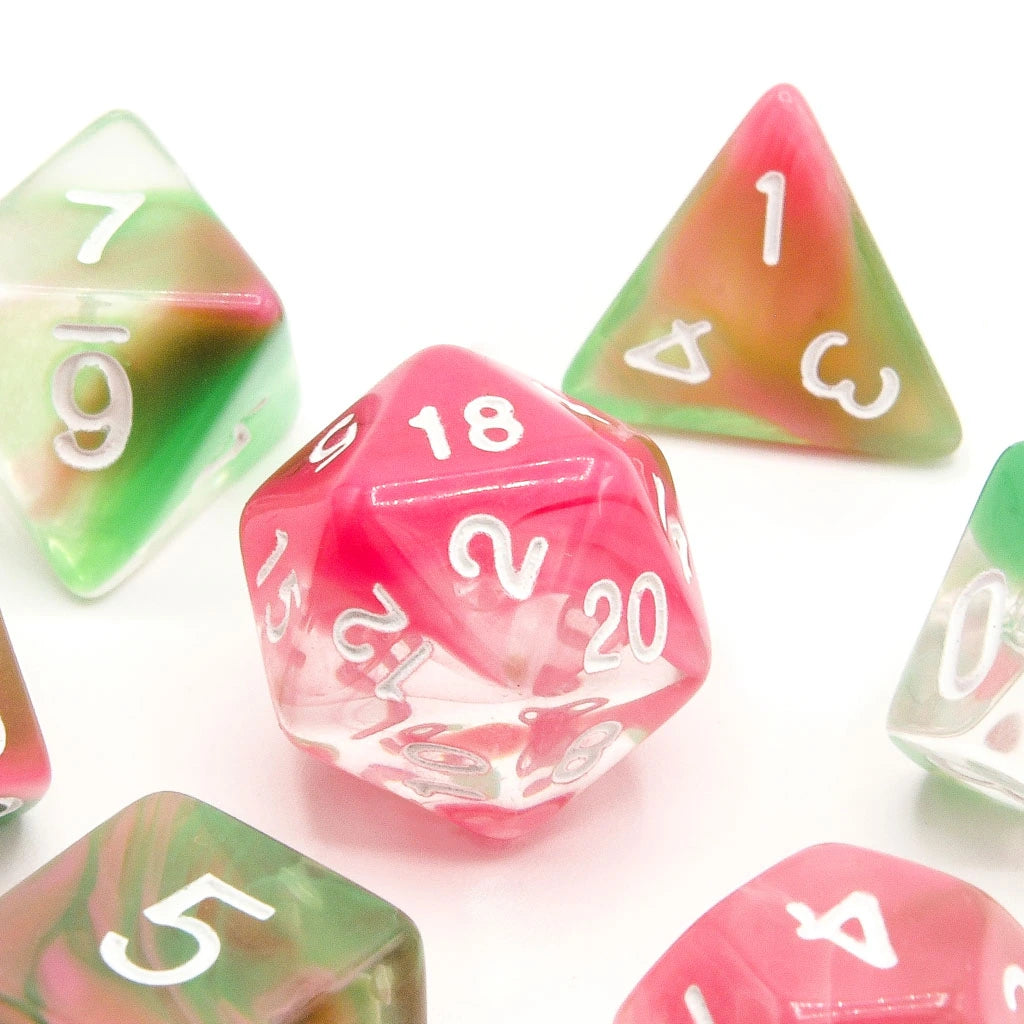 Watermelon Sugar | Acrylic Dice | 7 Piece Set