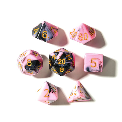 Bubblegum Midnight | Acrylic Dice | 7 Piece Set