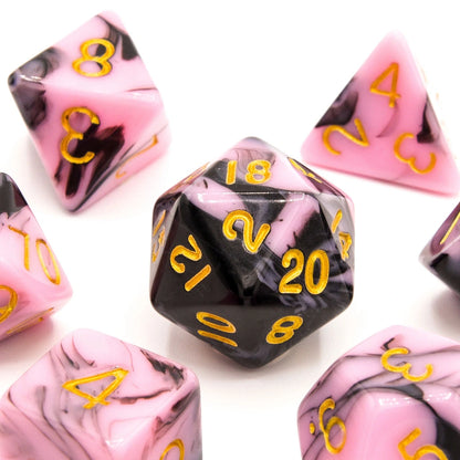 Bubblegum Midnight | Acrylic Dice | 7 Piece Set