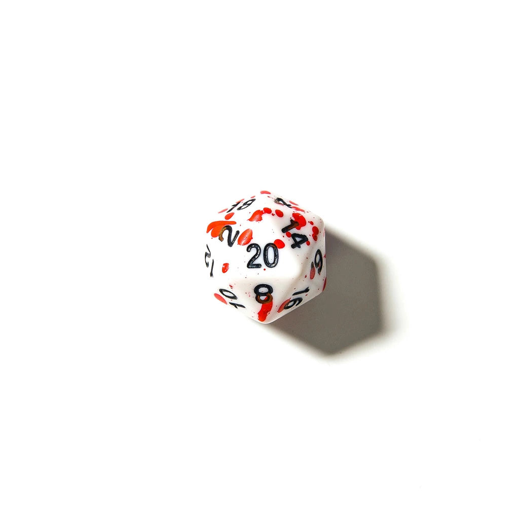 Blood Spatter | Acrylic Dice | 7 Piece Set