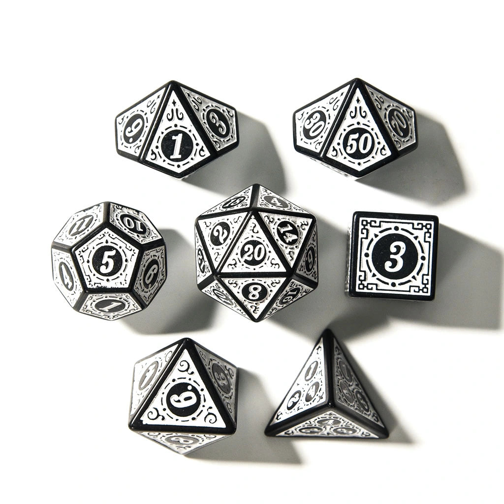 Runes of Twilight | Acrylic Dice | 7 Piece Set