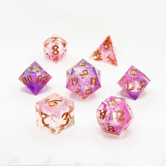 Fae Shimmer | Sharp Edge Dice | 7 Piece Set