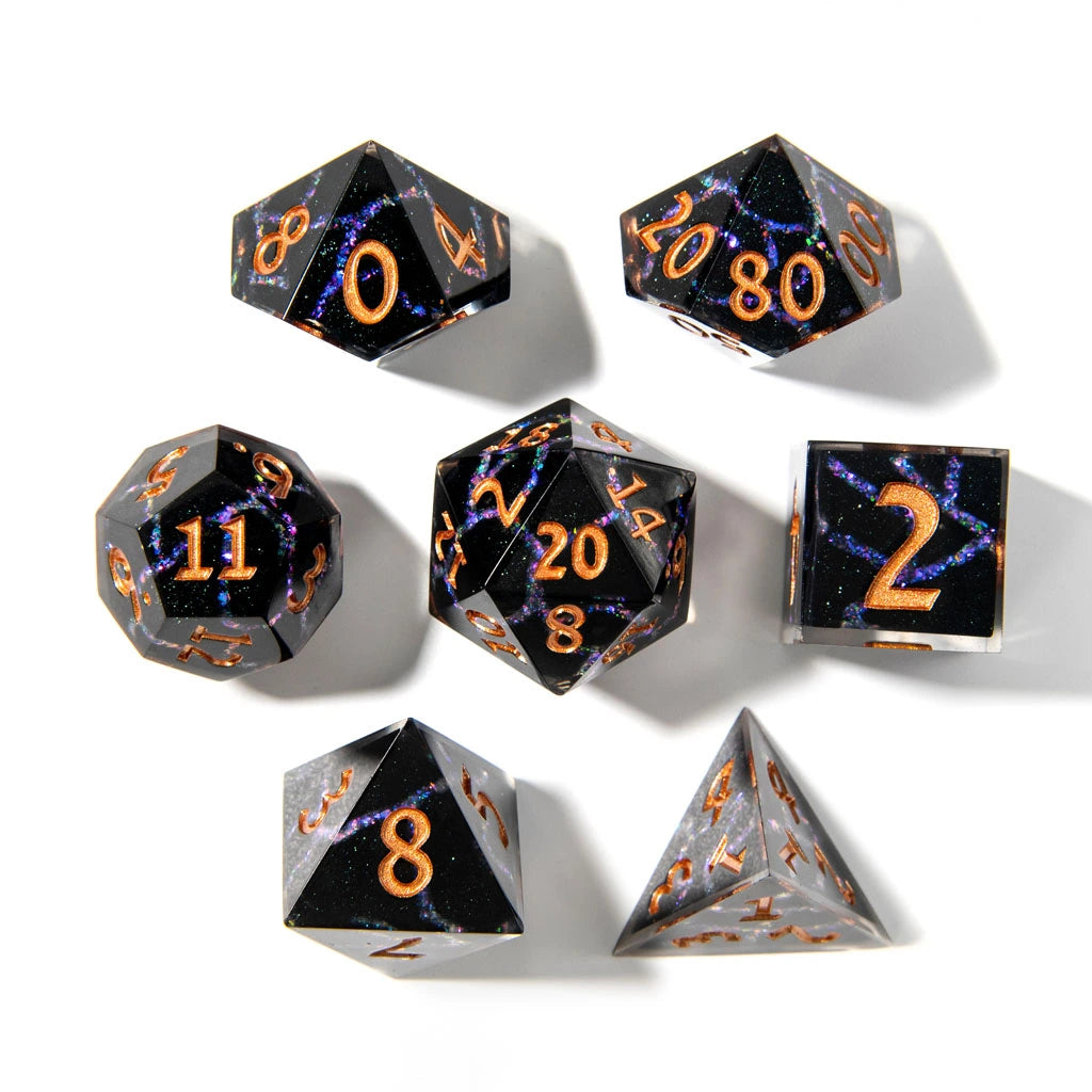 Violet Rift | Art Core Dice| 7 Piece Set