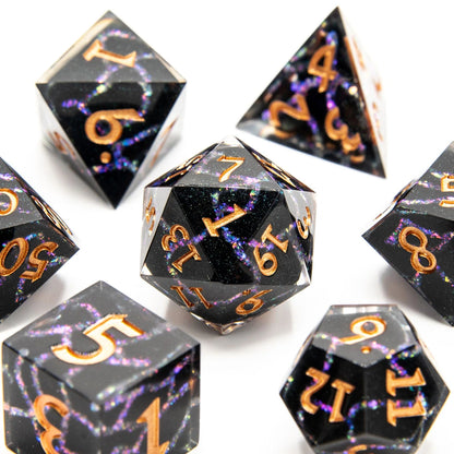 Violet Rift | Art Core Dice| 7 Piece Set