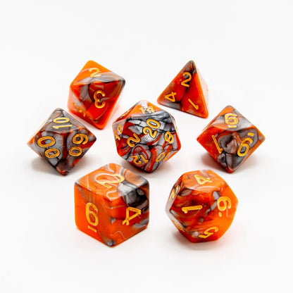 Molten Eclipse | Acrylic Dice | 7 Piece Set