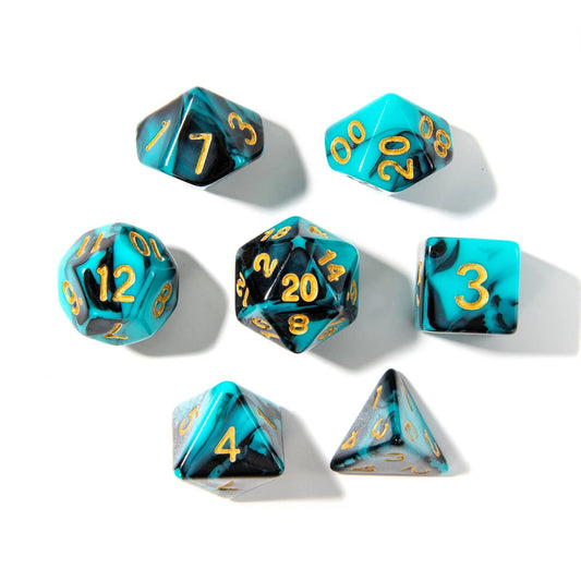 Shadowed Abyss | Acrylic Dice | 7 Piece Set