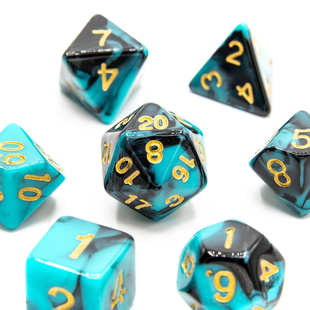 Shadowed Abyss | Acrylic Dice | 7 Piece Set