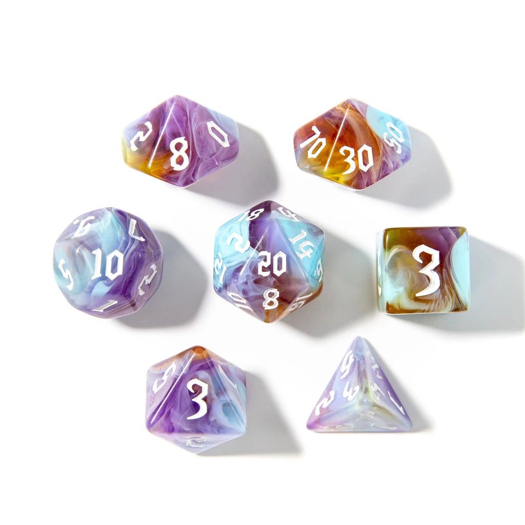 Mystic Earth | Acrylic Dice | 7 Piece Set