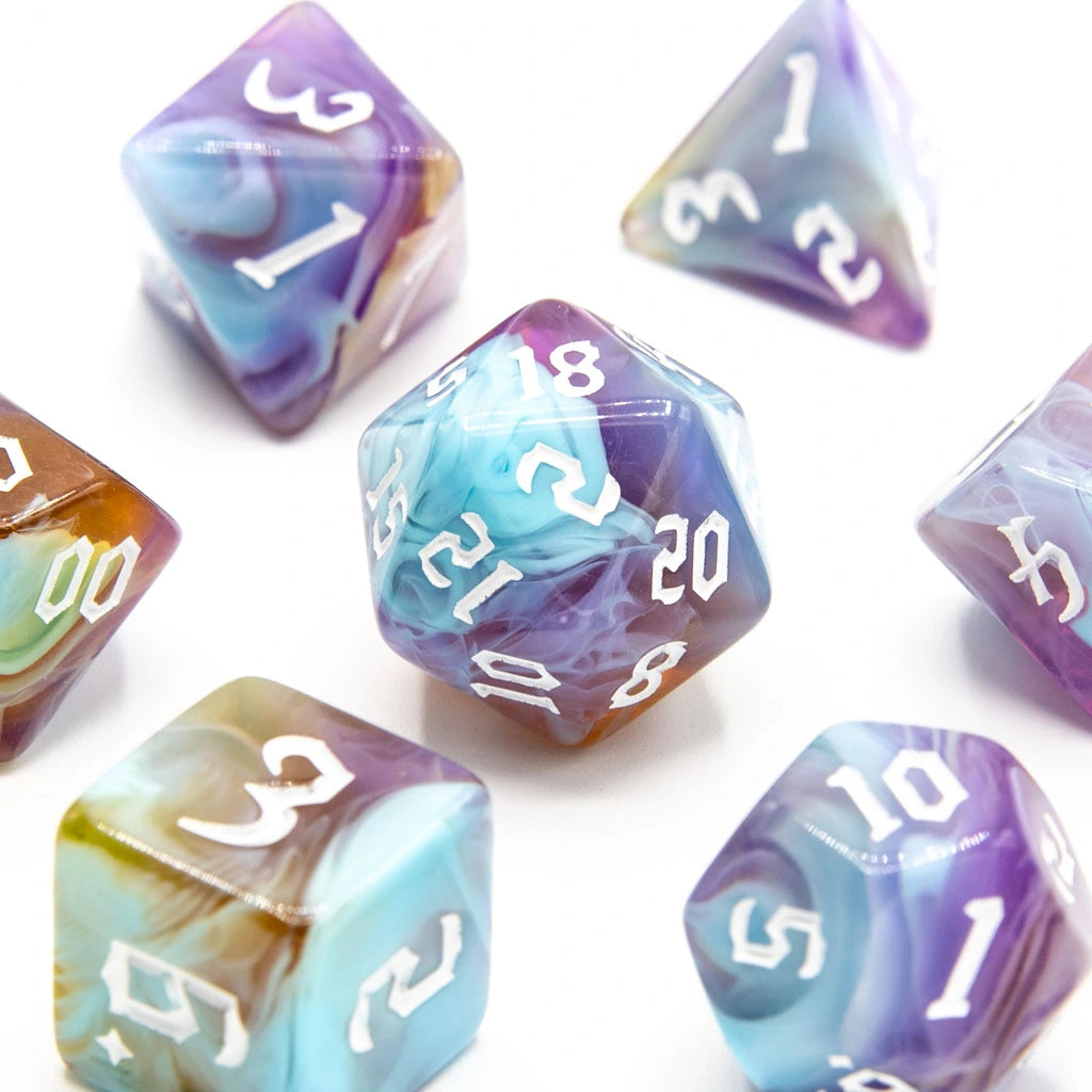 Mystic Earth | Acrylic Dice | 7 Piece Set