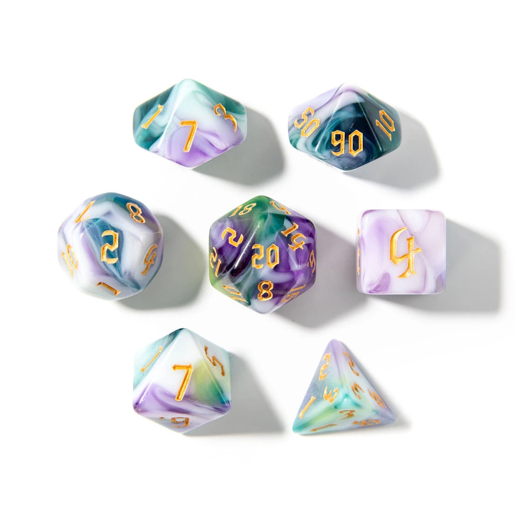 Mystic Tides | Acrylic Dice | 7 Piece Set