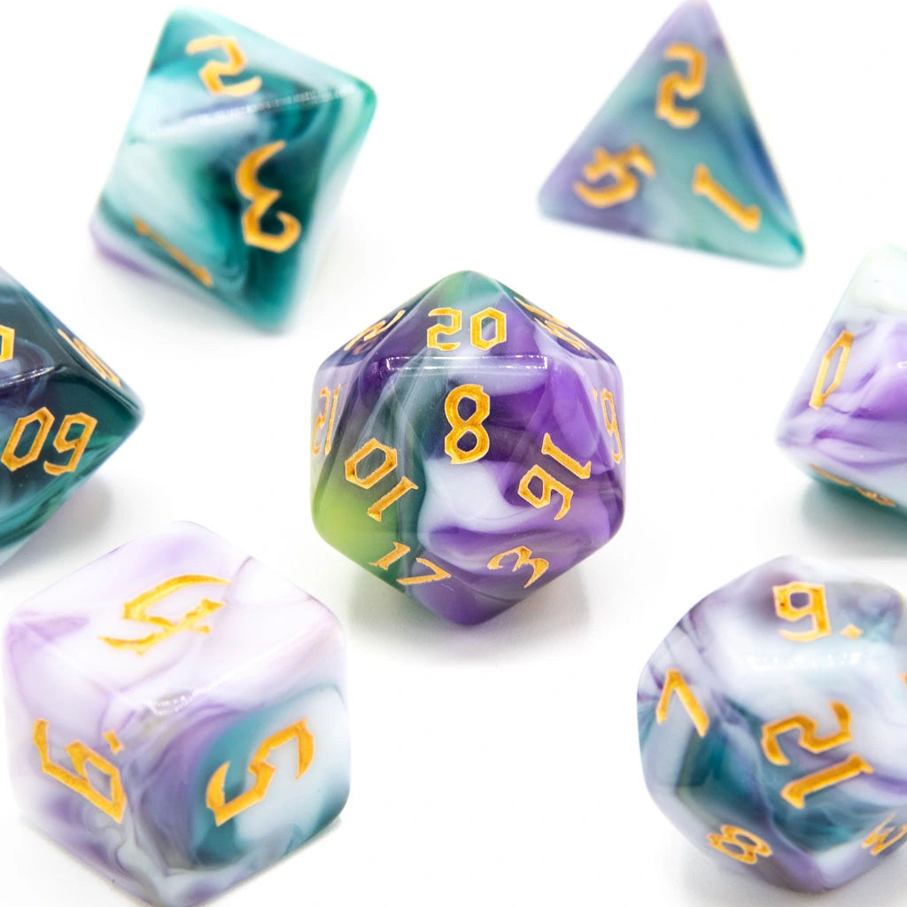 Mystic Tides | Acrylic Dice | 7 Piece Set